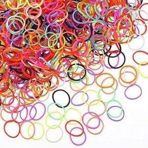 10PKS)Mini Rubber Bands Soft Elastic Bands for Kid Hair Braids Hair (Multicolor)